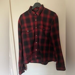 Ksubi Consciousness Red Plaid Shirt